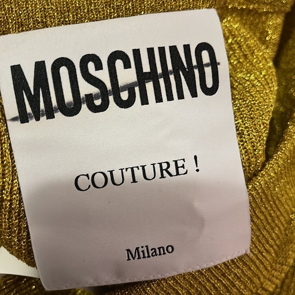 Moschino Couture Yellow Gold Knit Ruffle Hem Pants Clown Collection - Picture 9 of 11